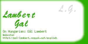 lambert gal business card