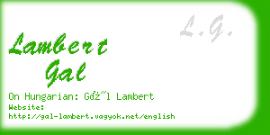 lambert gal business card